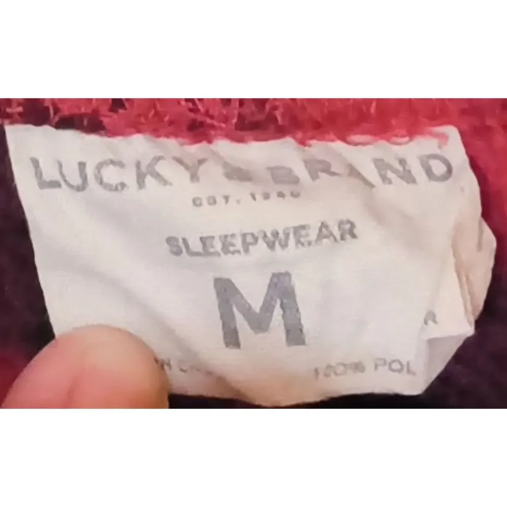 Lucky Brand Red and Black Plaid Pajama Pants